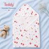 Muslin baby Hooded Towel, 2-layer 100% Cotton, Pack of 1, Teddy