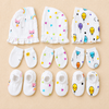 Muslin Newborn Cap,Mitten,Booties set, Double layer 100% Cotton,Pack of 3