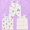 Muslin Knotted Jablas 100% Cotton, Happilo Hearty Jerry Print, 0-3 Month, Pack of 3