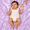 Muslin Knotted Jablas 100% Cotton,  0-3 Month, Pack of 5