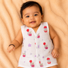 Muslin Jablas front open snap button 100% Cotton, 0-3 Month, Pack of 5