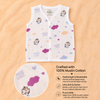 Muslin Jablas front open snap button 100% Cotton, Teddy Magic Love Daisy Print, 0-3 Month, Pack of 3